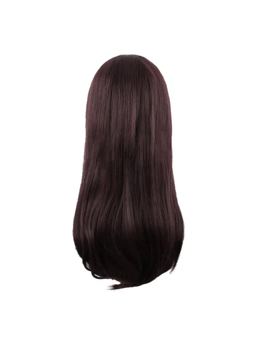Women's Dark Brown 24 Inch Heat Resistant Long Side Bang Wavy Curly Cosplay Wigs